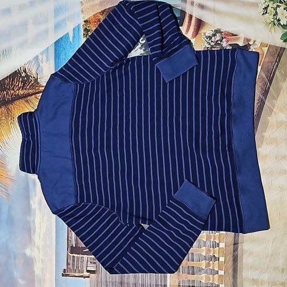 Vineyard Vines Striped Half Zip Pullover Sweater Large - Picture 6 of 7